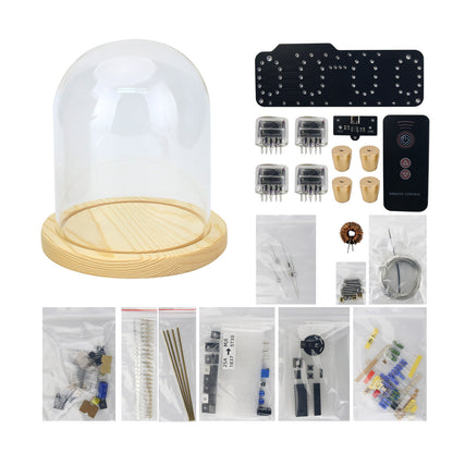 In12 Nixie Tube Clock Kit In-12 Clock Desktop Clock Digital Clock Ornament with Log Color Base