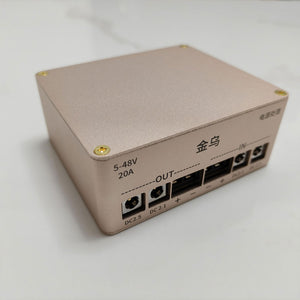 MaxGeek Power Supply Filter (Champagne Color) Powered by 5-48V and for NAS DAC &amp; Headphone Amplifier