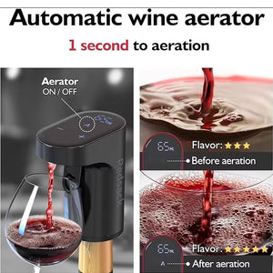 Red Version Smart Automatic Wine Dispenser Aerator Electric Dispensing Wine Decanter Alcohol Vodka Whisky Wine