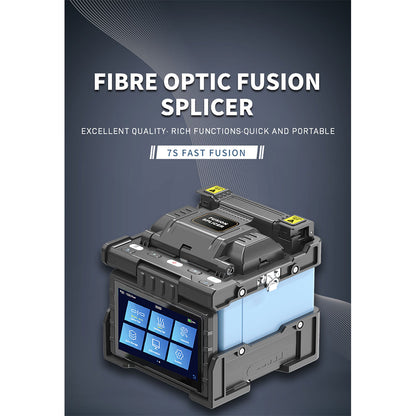 NK-4S Fiber Optic Fusion Splicer -50~+26dBm OPM 10mW VFL Support 8-16mm Fiber Cutting with 4.3-inch HD Touch Screen
