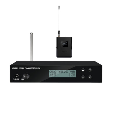 ANLEON S3 626-662MHz Wireless In-Ear Monitor System Stereo Transmitter and Receiver Built-in Lithium Battery