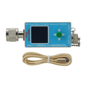 2-in-1 N-type RF Power Meter V11 &amp; 6GHz Spectrum Analyzer (Main Unit + Type-C Cable) for EMC Testing