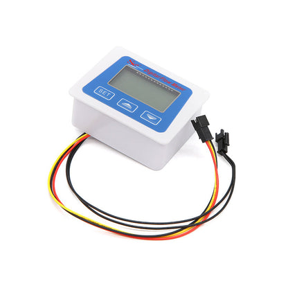 0.1-9999L Battery-Powered Digital Flow Meter Display Shows Flow Rate Temperature and Total Flow