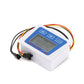 0.1-9999L Battery-Powered Digital Flow Meter Display Shows Flow Rate Temperature and Total Flow