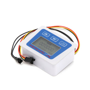 0.1-9999L Battery-Powered Digital Flow Meter Display Shows Flow Rate Temperature and Total Flow