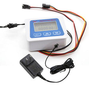 0.1-9999L Digital Flow Meter Display Low-Power Water Flow Meter Display Comes with 5V Power Adapter