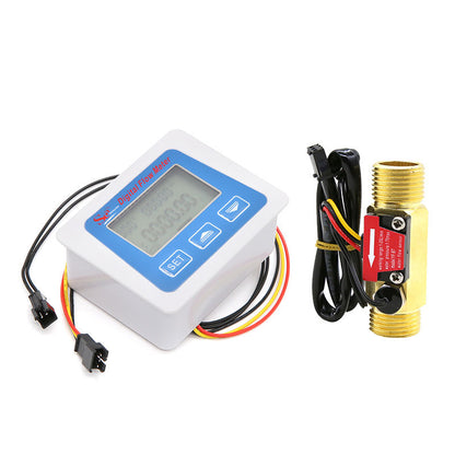 YF-B7 1-25L/min Water Flow Sensor G1/2 Water Flow Meter + Battery-Powered Digital Flow Meter Display