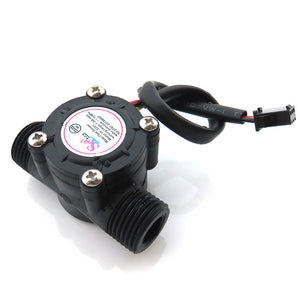 YF-S201 Black 1-30L/min Hall Effect Water Flow Sensor G1/2 Water Flow Meter for Water Heaters