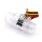 YF-S201C 1-30L/min Transparent Hall-Effect Water Flow Sensor G1/2 Water Flow Meter for Water Heaters