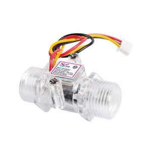 YF-S201C 1-30L/min Transparent Hall-Effect Water Flow Sensor G1/2 Water Flow Meter for Water Heaters