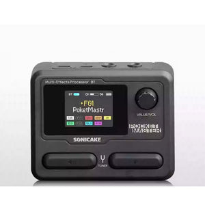 Sonicake Pocket Master (Black) Multi-Effects Processor BT IR Cabinet Simulator with Over 100 Effects