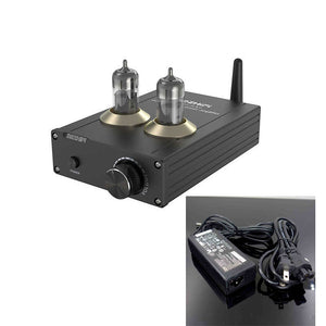 TPA-6A2 HiFi Bluetooth5.0 TPA3116 50W+50W Electronic Tube Digital Power Amplifier with 19V/3.4A Power Adapter