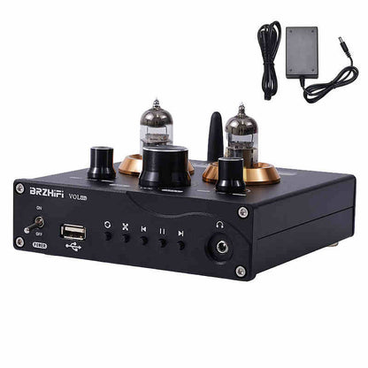 VOL-65U Bluetooth5.0 Electronic Tubes Preamplifier Lossless Audio Player with 12V 2A Power Adapter