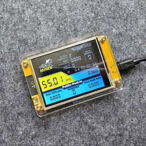 NerdMiner 55KH/s Solo Bitcoin Miner Bitcoin Lottery Miner w/ 2.8" Screen (Transparent Acrylic Shell)
