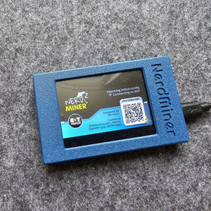 NerdMiner 77KH/s Solo Bitcoin Miner Bitcoin Lottery Miner with 2.8" Screen (Blue 3D-Printed Shell)