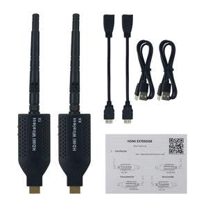 Mini Portable 1080P HDMI-compatible Wireless Projector 150m with 1 Video Transmitter and 1 Receiver