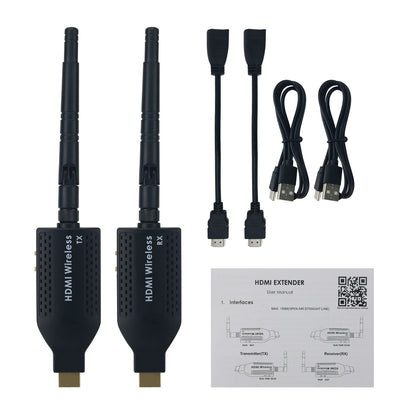 Mini Portable 1080P HDMI-compatible Wireless Projector 150m with 1 Video Transmitter and 1 Receiver