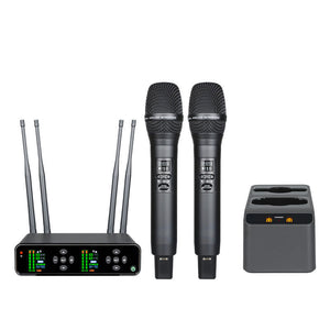 J165 Receiver + LS01 Wireless Microphone FM Dynamic Professional Digital Wireless System with Charging Stand