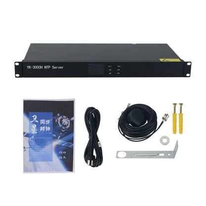 YK-3000H NTP Server Network Time Server w/ 1U Chassis (1 Network Port + 10-meter Portable Antenna)
