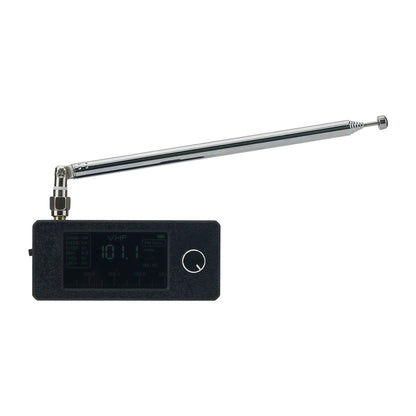 Black Pocket-sized 0.5-108MHz SI4732 Radio RF Receiver 1.9-inch IPS Screen Support LSB USB AM FM Modes with Telescopic Antenna