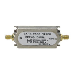 88-108MHz Band Pass Filter FM Frequency Modulation Filter RF LC Filter SMA Female to Female Connector