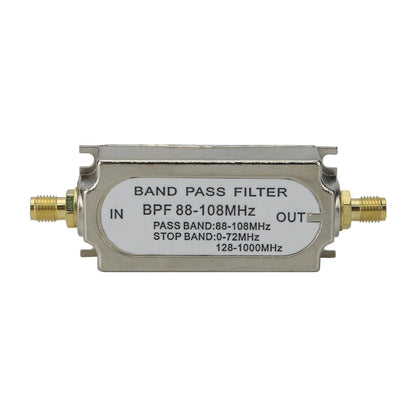 88-108MHz Band Pass Filter FM Frequency Modulation Filter RF LC Filter SMA Female to Female Connector