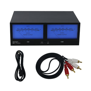MK-II 2U 90-245V Dual VU Meter Display Audio VU Meter High Performance Level Meter for Audio Amplifier
