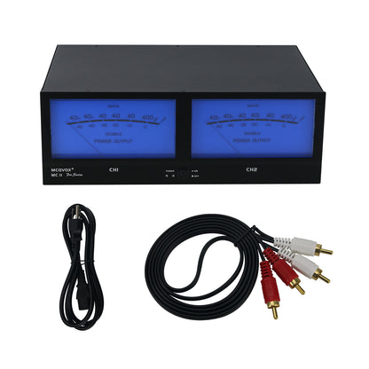 MK-II 2U 90-245V Dual VU Meter Display Audio VU Meter High Performance Level Meter for Audio Amplifier