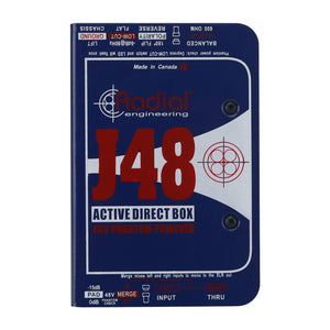 J48 Mono DI Box High Performance Active Direct Box for Rock Electric Guitar Bass Clone Version with Original LOGO