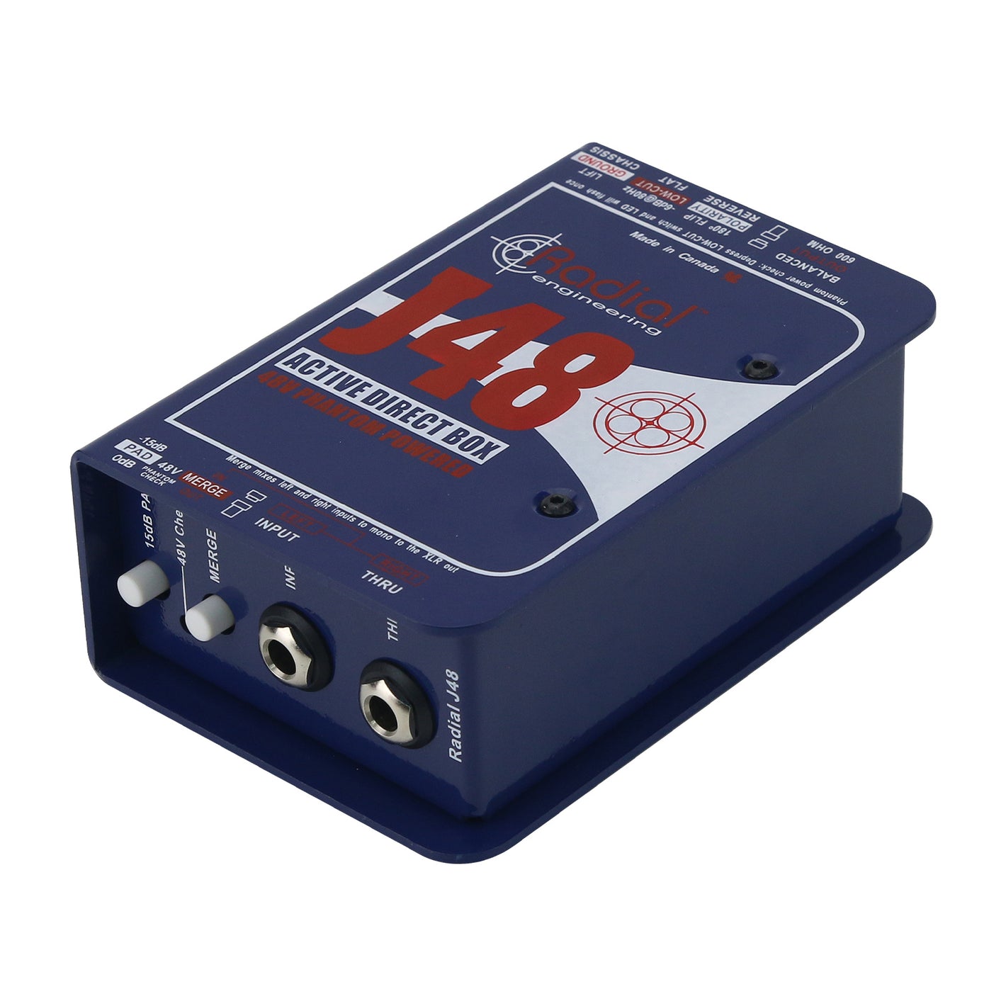 J48 Mono DI Box High Performance Active Direct Box for Rock Electric Guitar Bass Clone Version with Original LOGO