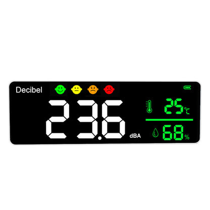 DM1306D 3-in-1 Wall Mount Noise Meter 30-130dBA Decibel Meter with ℃ Temperature &amp; Humidity Display