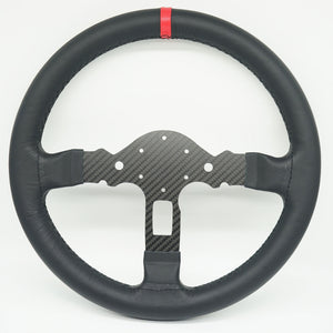 Simplayer 13&quot; Steering Wheel Mod Carbon Fiber Steering Wheel (Leather-Wrapped) for Logitech G29/G923
