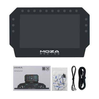MOZA CM2 Dashboard Sim Racing Dash Display with 5.0-inch 720P Touch Screen &amp; 10 RGB Shift Indicators
