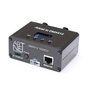 4-Port 2048CH Artnet to DMX512 Controller Artnet Dmx512 Controller (Blue) Supports RDM for Stages