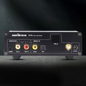 Semibreve Black DA10S Dual ES9038Q2M DSD512 Bluetooth 5.4 USB Audio Decoder HiFi DAC (Onboard USB without Sub Card)