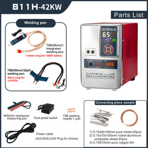 811H 42KW Industrial Dual Function Spot Welder with S-75B (50mm^2) and S-73B (25mm^2) Welding Pen