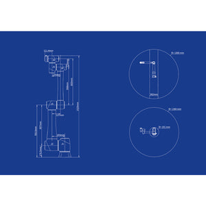 Dobot CR10 1525mm 6-Axis Collaborative Robot Cobot Robot Industrial Robotic Arm with 10KG Payload