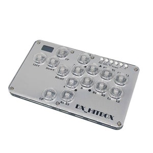 DX_HITBOX 17-Button Arcade Stick Fight Stick Controller w/ TTC Speed Silver V2 Switches for PS4 PS5