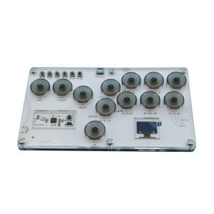 SimPlayer SP2040 12-Button Arcade Stick Fight Stick SOCD Mode w/ Screen (Transparent Gray Keycaps)