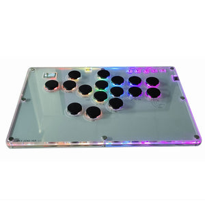 SimPlayer SP2040 16A Large 16-Button Hitbox Controller Arcade Stick (Black Keycaps) Supports SOCD