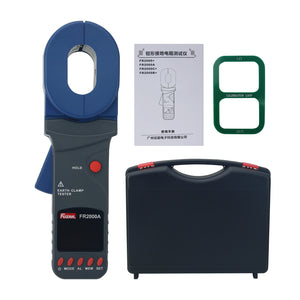 FR2000A 0.01Ω-200Ω Clamp Ground Resistance Tester Earth Clamp Tester (FR2000A+ with Plastic Box)
