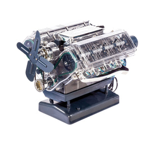 Mini V8 Engine Model Kit Simulated 8-Cylinder Engine Toy DIY Car Model Assembling Combustion Engine Learning