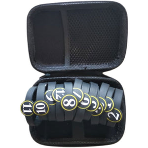 12PCS Number Sign No.1 to No.12 Wireless Walkie Talkie Silicone Rubber Number Belt with Storage Bag