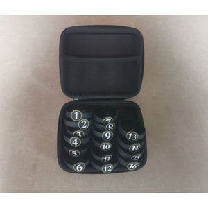 16PCS Number Sign No.1 to No.16 Wireless Walkie Talkie Silicone Rubber Number Belt with Storage Bag