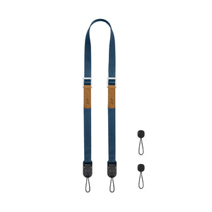 CHI Air Series Camera Strap w/ 19mm Width &amp; 95KG Load Capacity (Deep Space Blue &amp; Top Grain Leather)