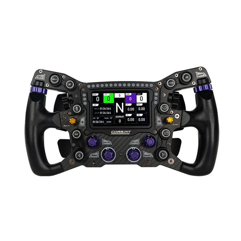 Conspit MAX 01 11.8" Steering Wheel Sim Racing Wheel with 4" Touch Screen + CDP Quick Release