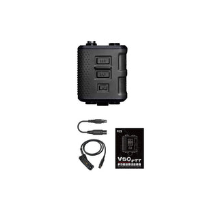 FCS V60 PTT Adapter (Black with Cable for Motorola APX7000) for Tactical Headset &amp; 2 Walkie Talkies