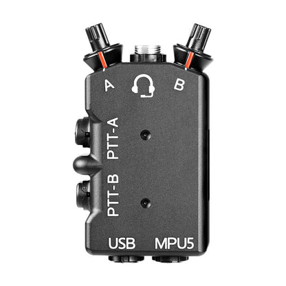 FCS DUAL PTT MK II Dual-Channel PTT Black Standard Configuration + MPU5 Walkie Talkie Retrofit Kit