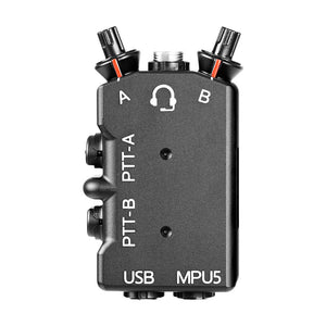 FCS DUAL PTT MK II Dual-Channel PTT (Black Standard Configuration) + MPU5 Walkie Talkie Retrofit Kit