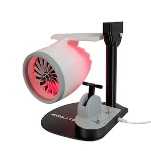 Red Light Desktop Turbo Fan Creative Jet Fan Engine Built-in Ultrasonic Atomization Device with 50ML Water Tank